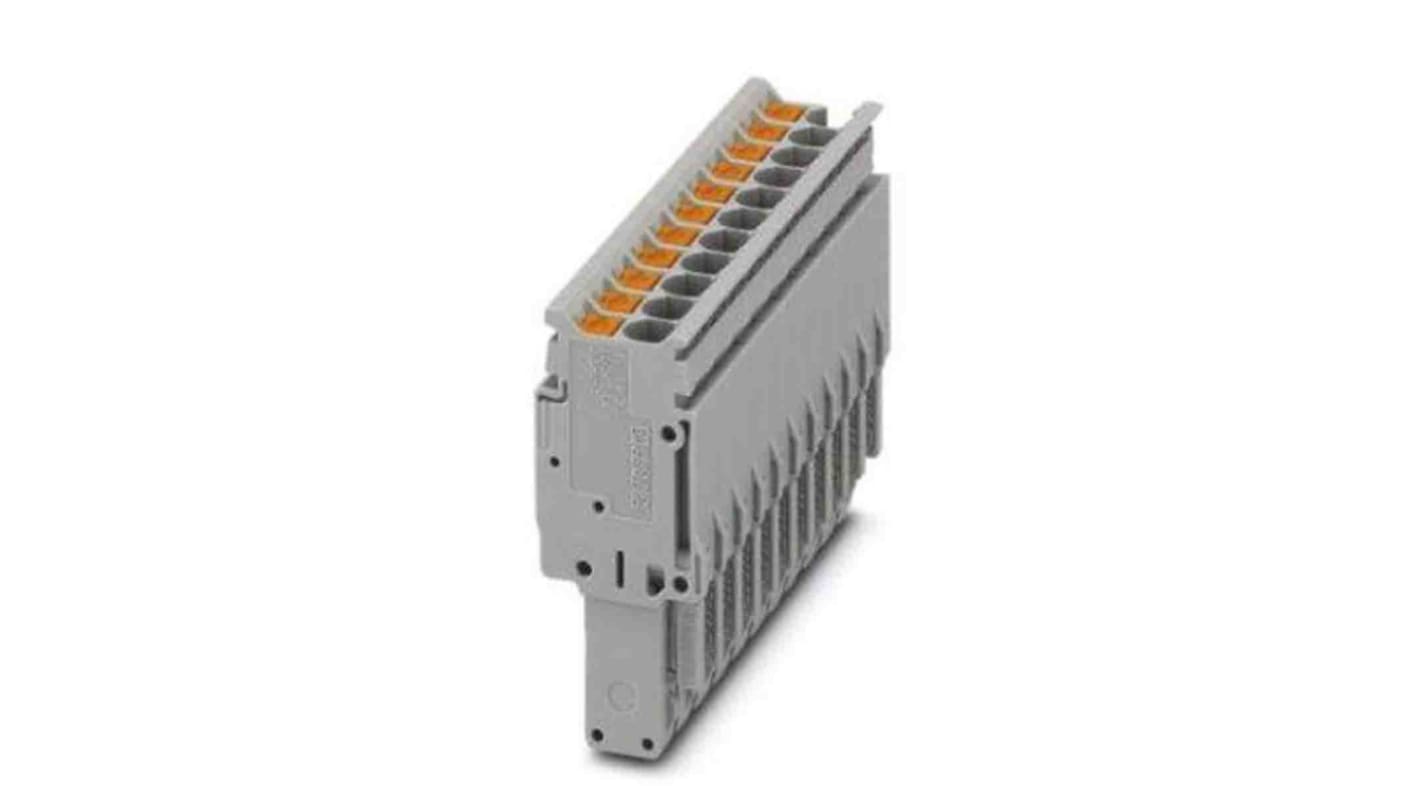 3211290 Phoenix Contact 5.2mm Pitch Pluggable Terminal Block, Plug, DIN Rail, Push In