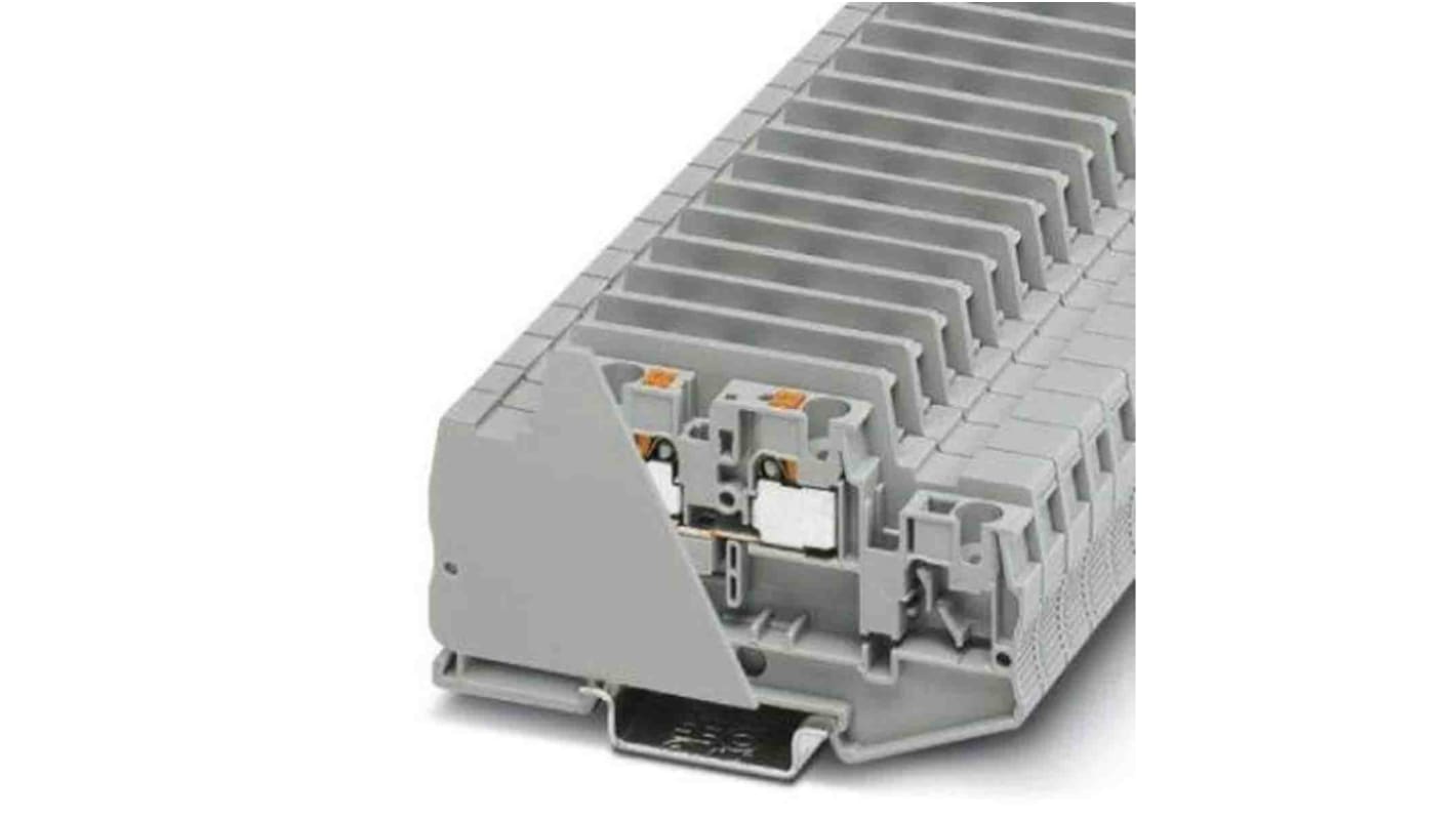 Phoenix Contact PTTB Series Grey Double Level Terminal Block, Push In Termination