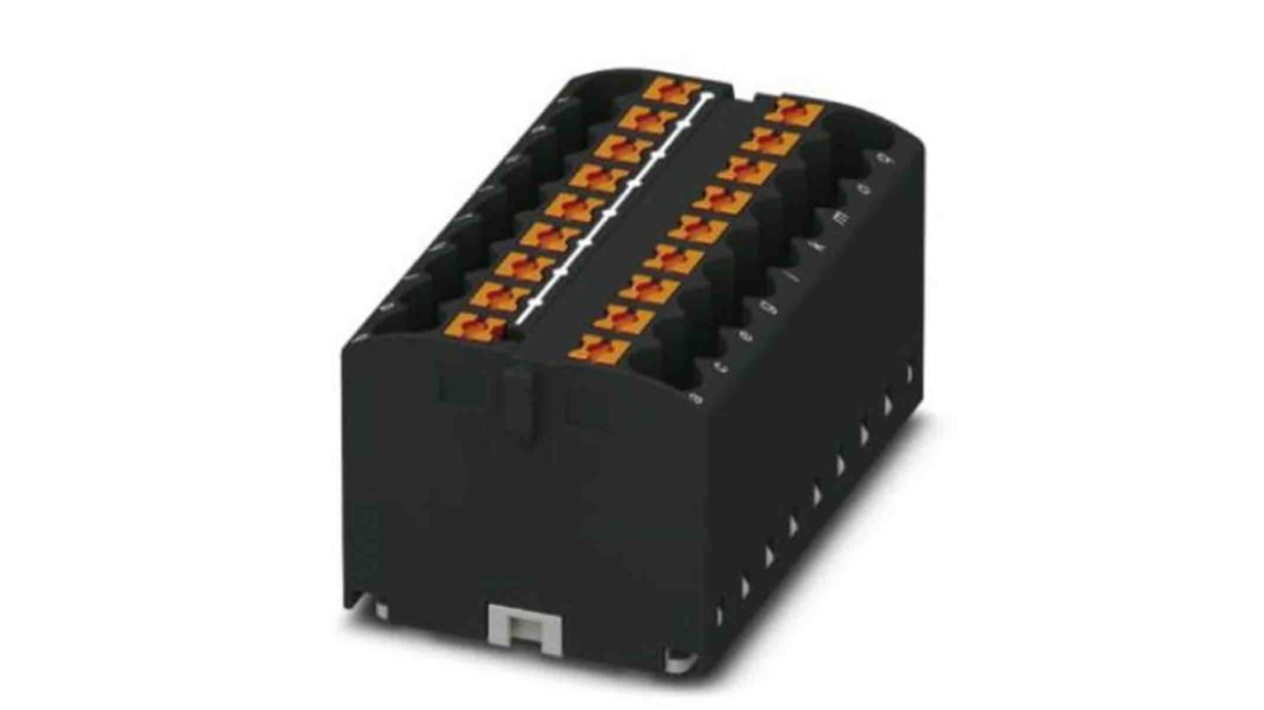 Phoenix Contact Einsteck Verteilerblock 18-polig , 26 bis 12 AWG, 24A / 450 V, 0.14 → 4mm², Polyamid, IP20