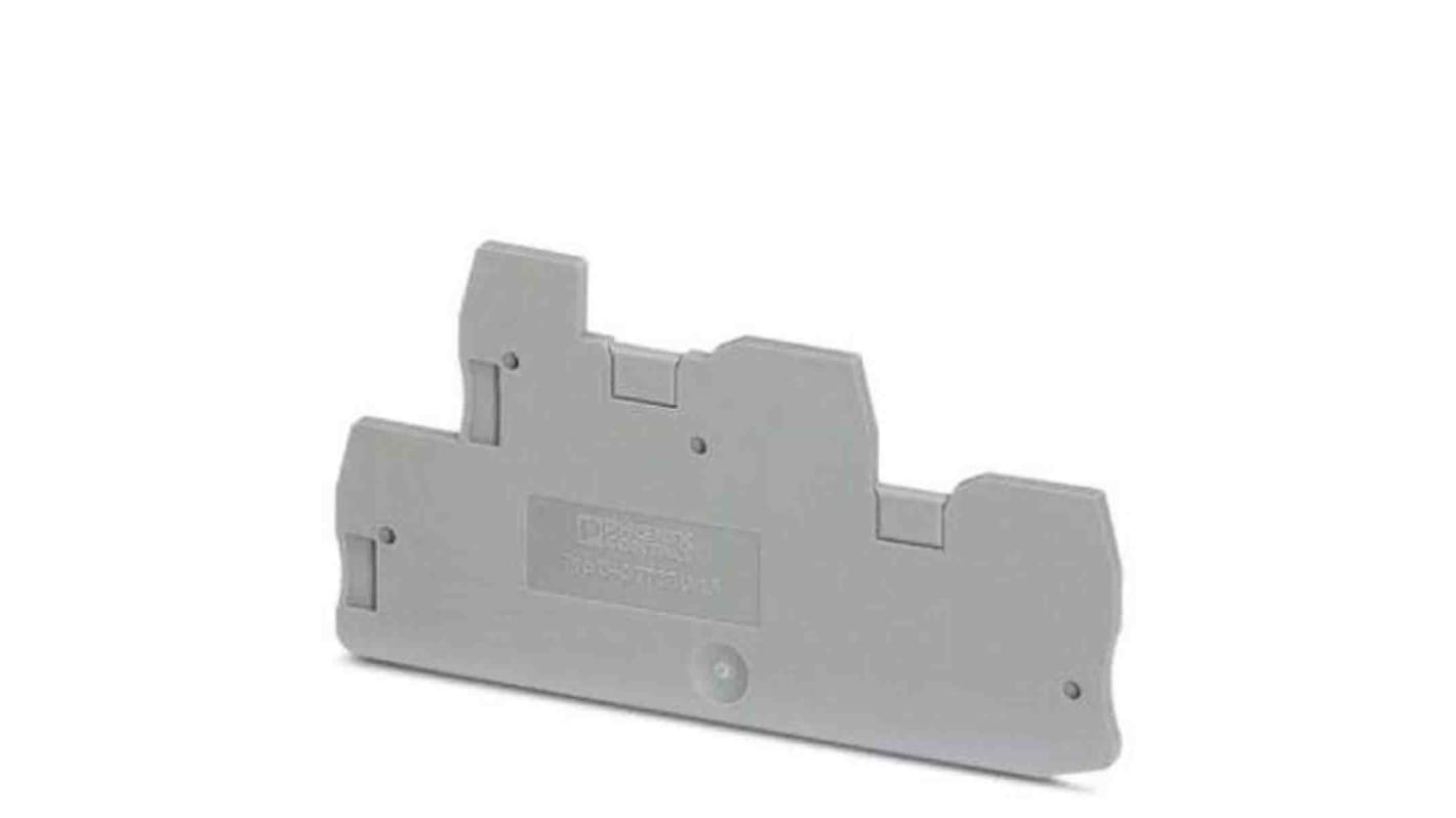 Phoenix Contact D-QTTCBU Series End Cover for Use with DIN Rail Terminal Blocks