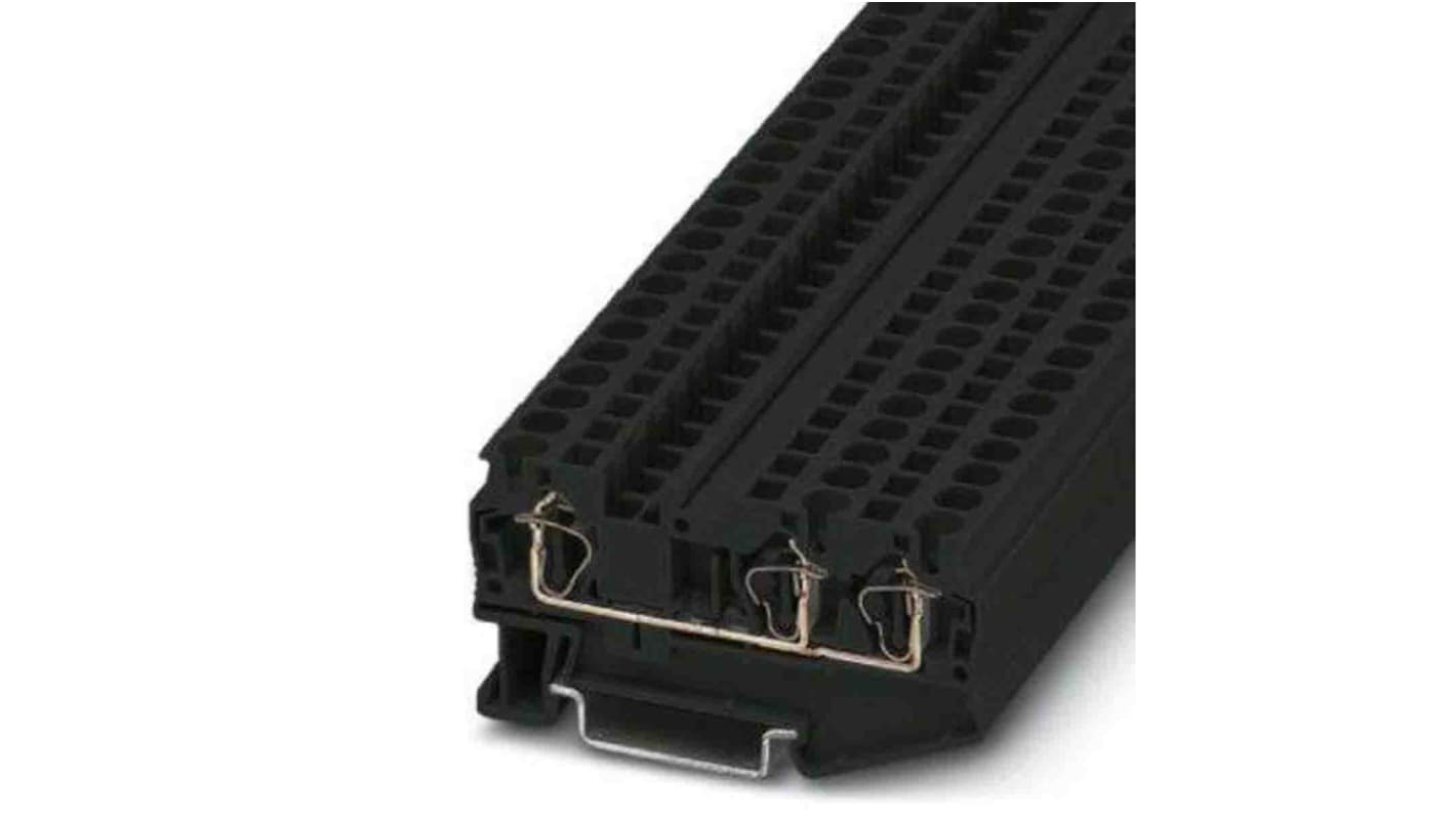 Phoenix Contact ST 4 Series Black Feed Through Terminal Block, 0.08 → 6mm², Spring Clamp Termination, ATEX, IECEx