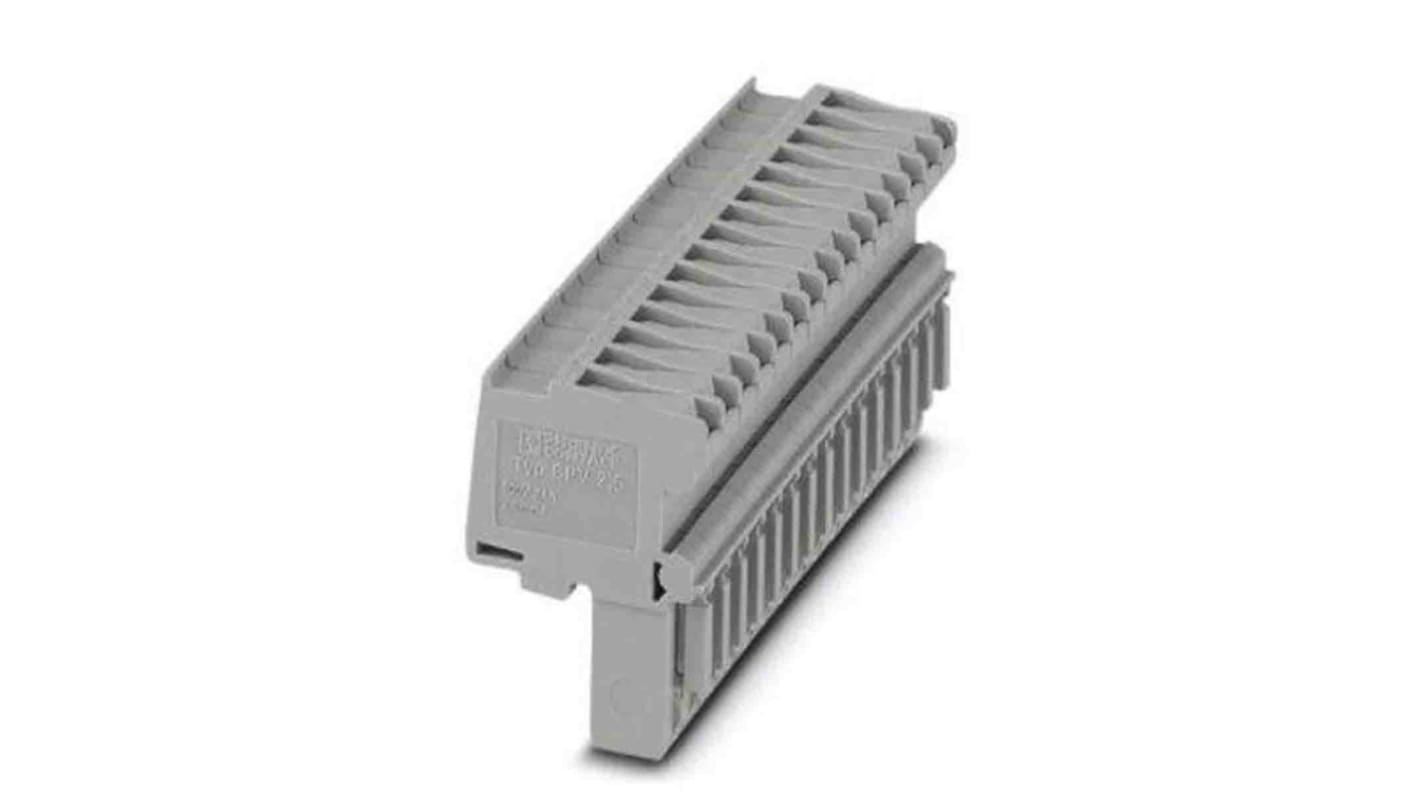 Phoenix Contact 15 Way Pluggable Terminal Block, Plug, DIN Rail, Spring Cage Termination