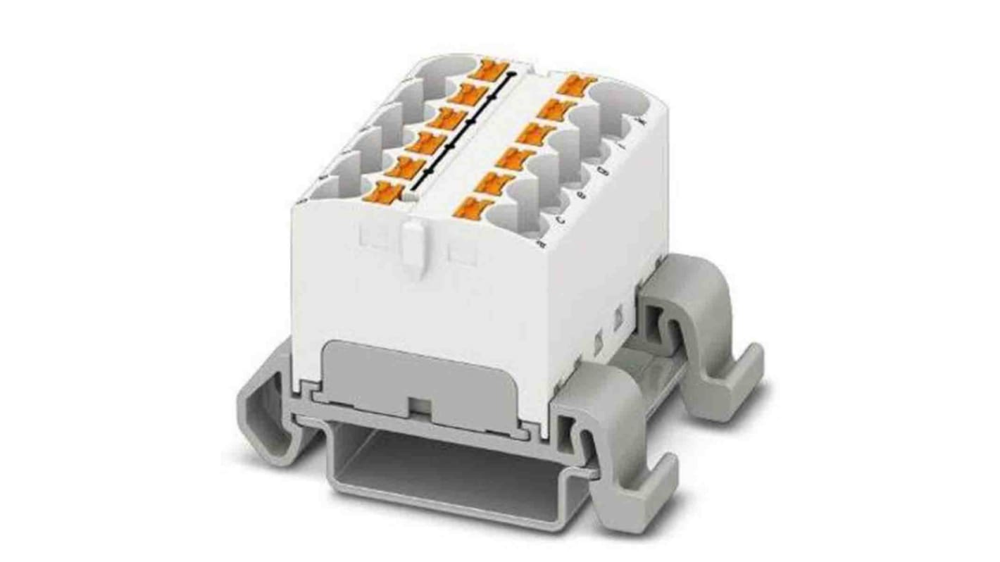 Phoenix Contact Distribution Block, 12 Way, 0.2 → 6mm², 32A, 800 V, White