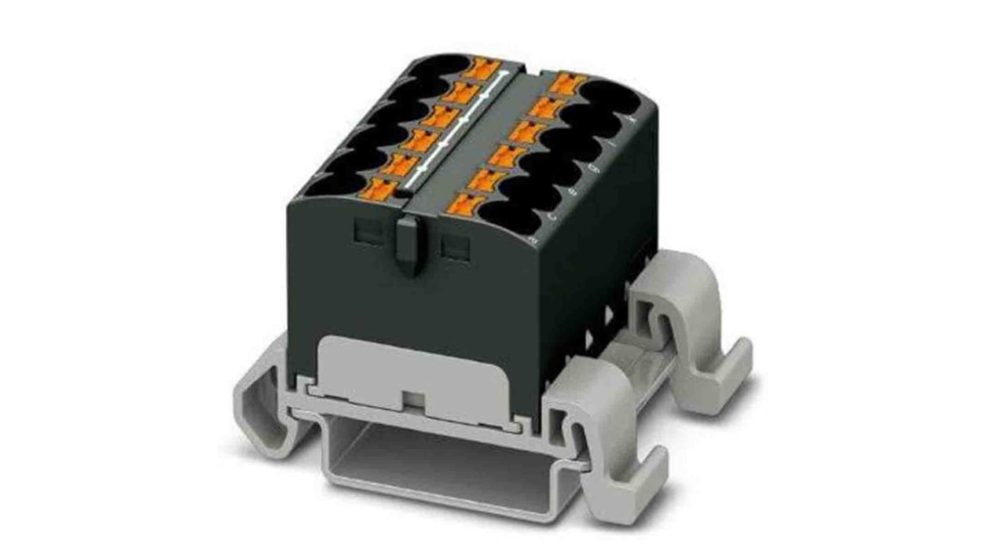 Bloc de distribution Phoenix Contact 12 voies, raccordement Enfichable, section de fils 24 à 10 AWG, 32A, 800 V