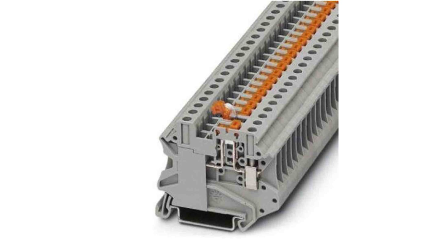 Phoenix Contact UT Series Yellow Knife Disconnect Terminal Block, Screw Termination