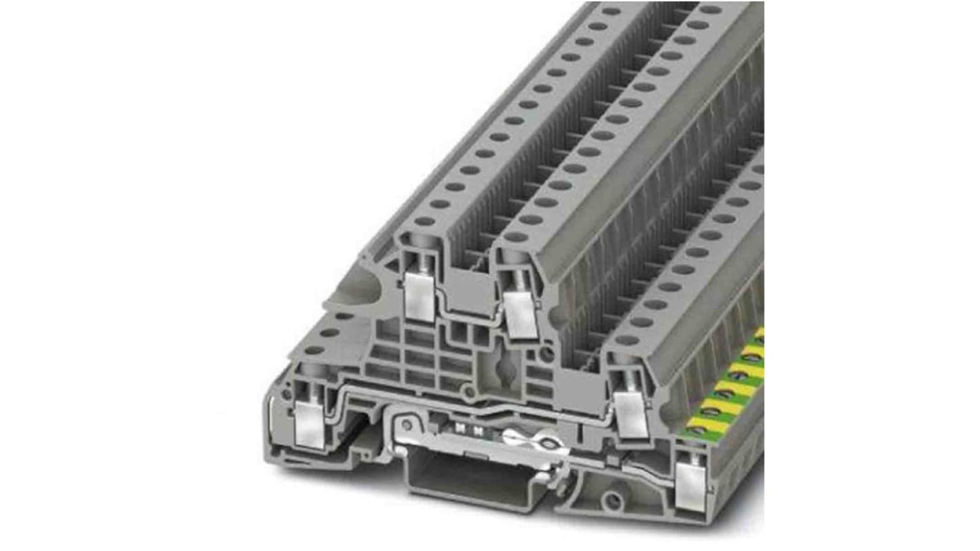 Phoenix Contact Grey DIN Rail Terminal Block, 0.2 → 10mm², Screw Termination