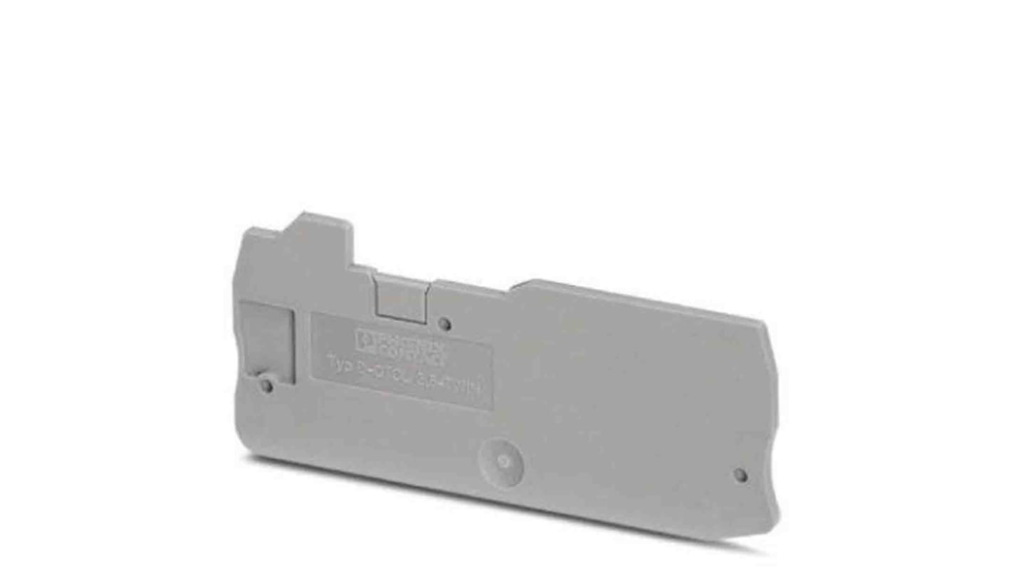Phoenix Contact D-QTCU Series End Cover for Use with DIN Rail Terminal Blocks