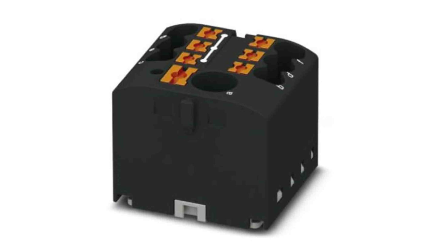 Phoenix Contact Distribution Block, 7 Way, 0.14 → 4mm², 24A, 450 V, Black