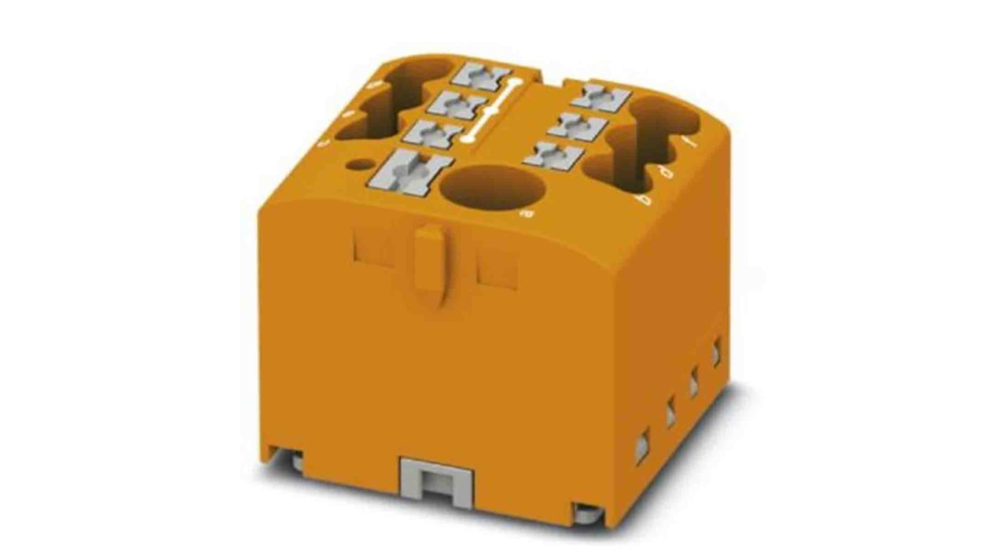 Phoenix Contact Distribution Block, 7 Way, 0.14 → 4mm², 24A, 450 V, Orange