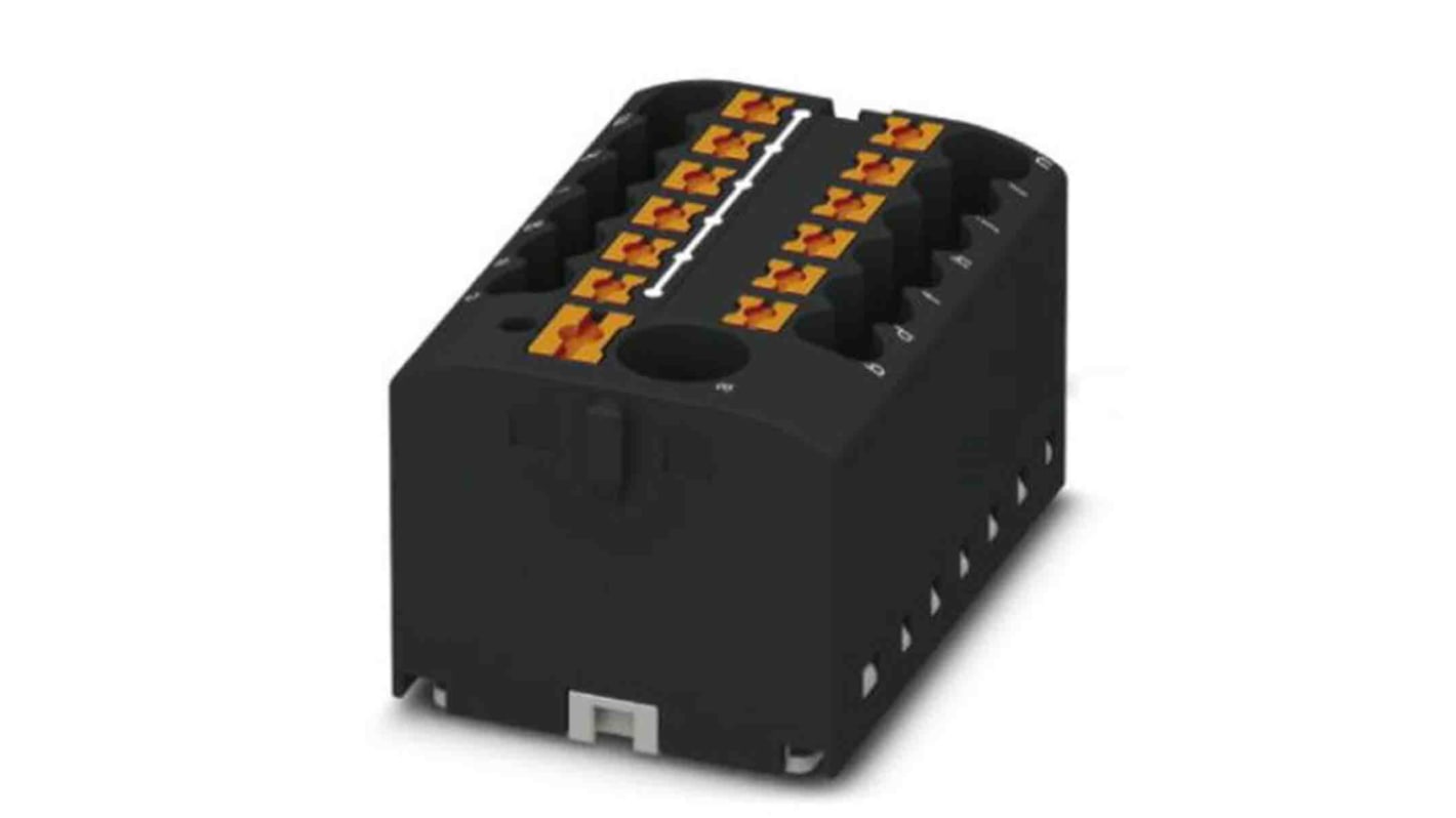 Phoenix Contact Einsteck Verteilerblock 13-polig , 26 bis 12 AWG, 24A / 450 V, 0.14 → 4mm², Polyamid, IP20