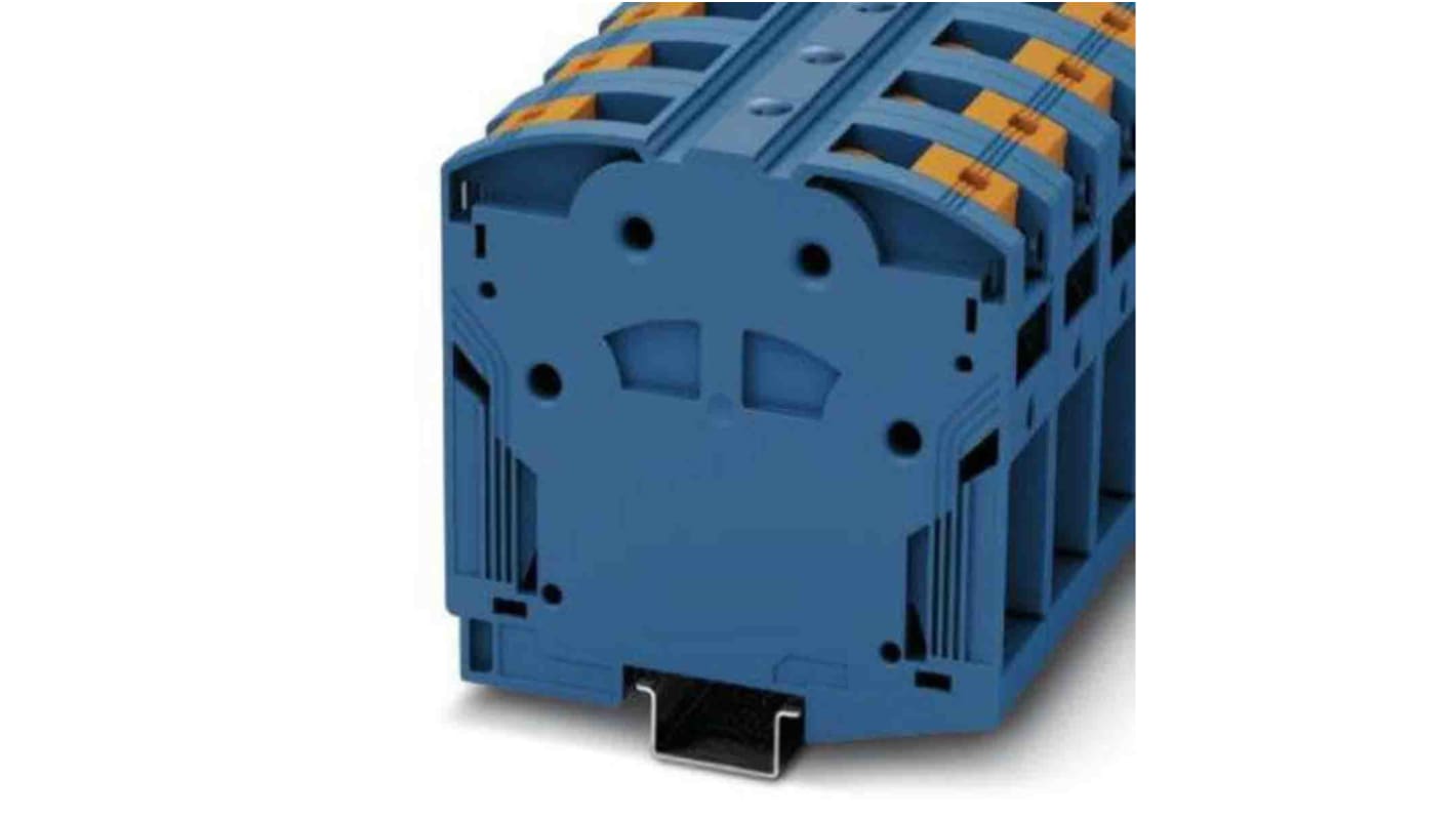 Bloc de jonction rail DIN sans fusible Phoenix Contact PTPOWER 185, 95 → 185mm², Bleu