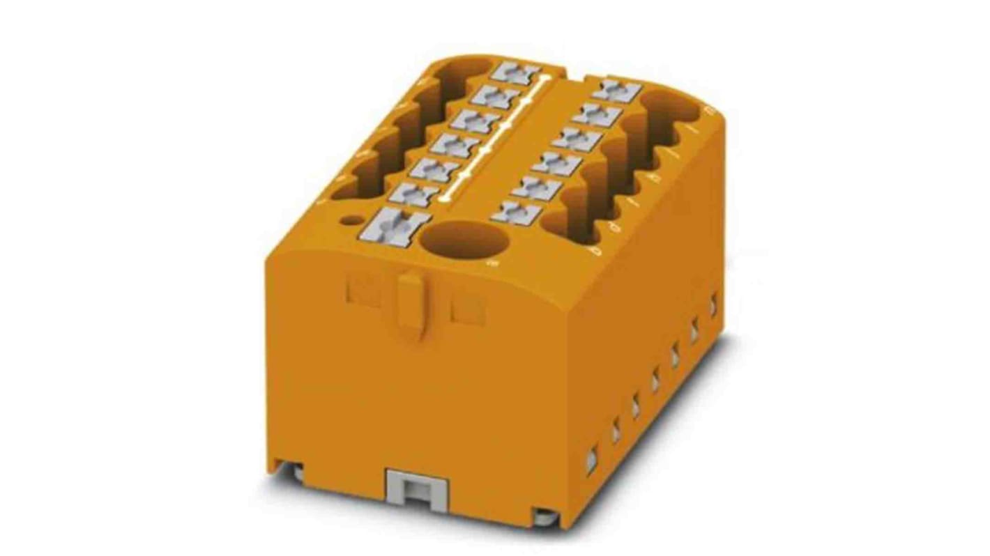 Bloc de distribution Phoenix Contact 13 voies, raccordement Enfichable, section de fils 26 à 12 AWG, 24A, 450 V