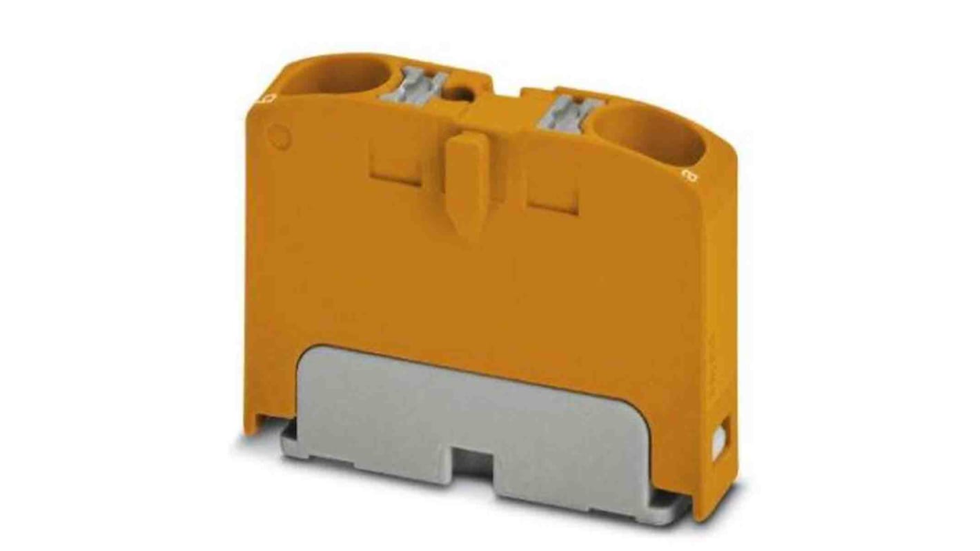 Phoenix Contact Distribution Block, 2 Way, 6mm², 32A, 450 V, Orange