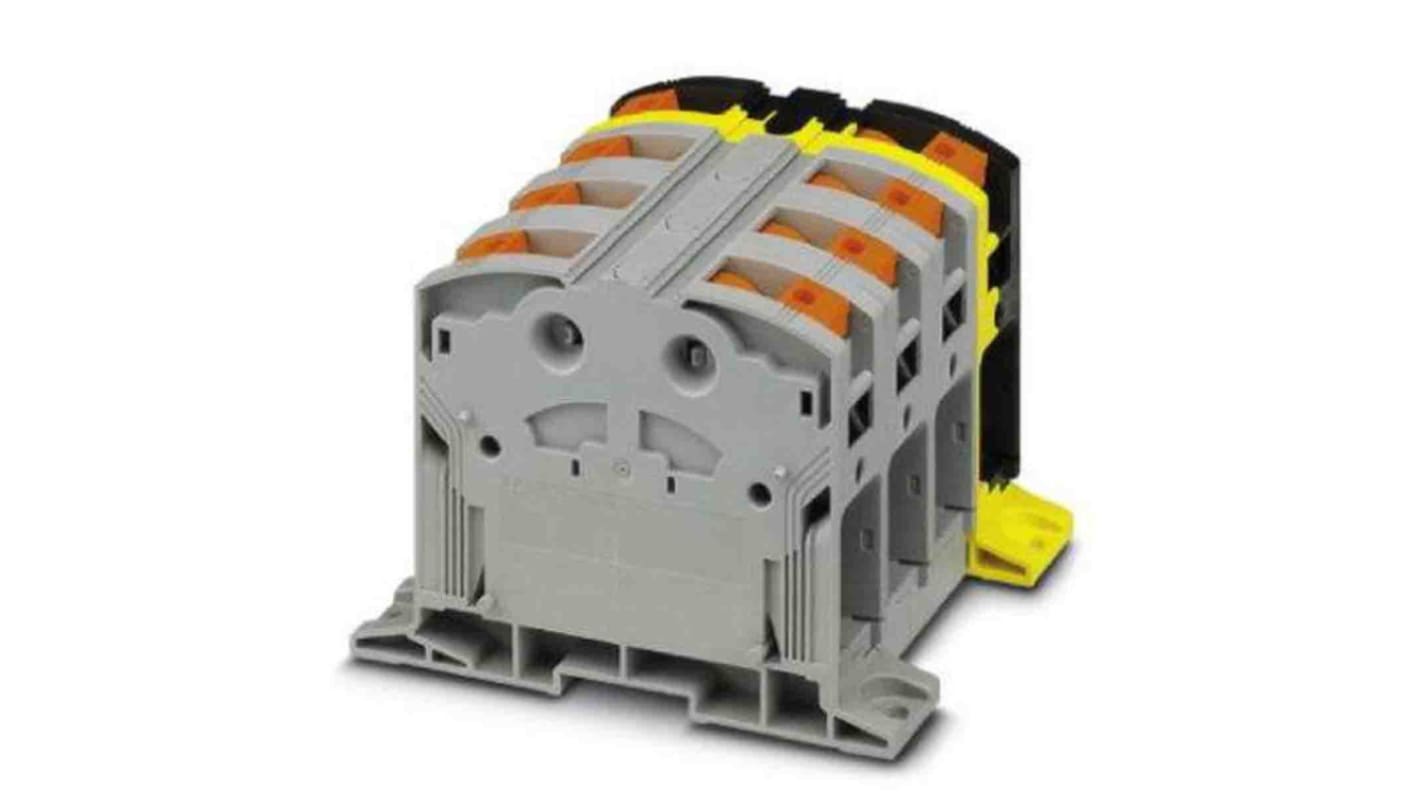 Bloc de jonction rail DIN Phoenix Contact PTPOWER, 185mm², A visser, Gris