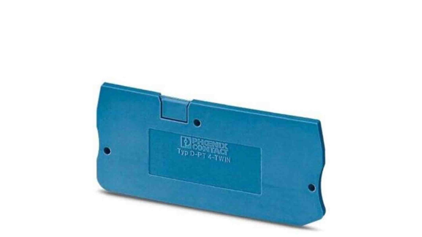 Phoenix Contact D-PT 4 Series End Cover for Use with DIN Rail Terminal Blocks