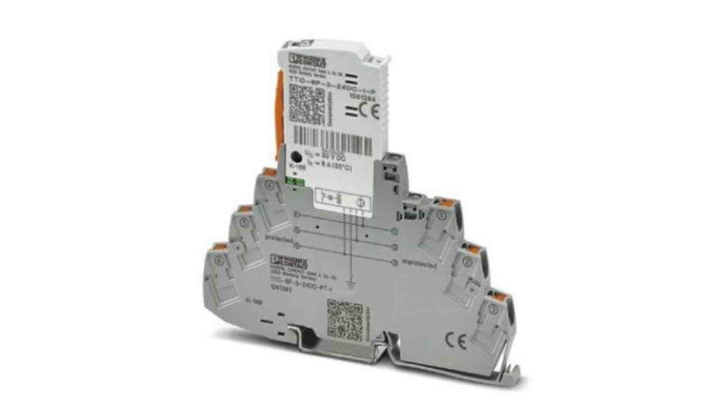 Parafoudre Phoenix Contact, 10kA, 3 phases, montage Rail DIN Circuits de signal isolés