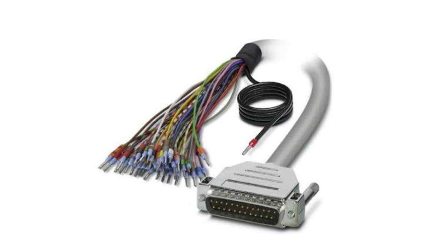 Phoenix Contact Male 25 Pin D-sub Unterminated Serial Cable, 6m