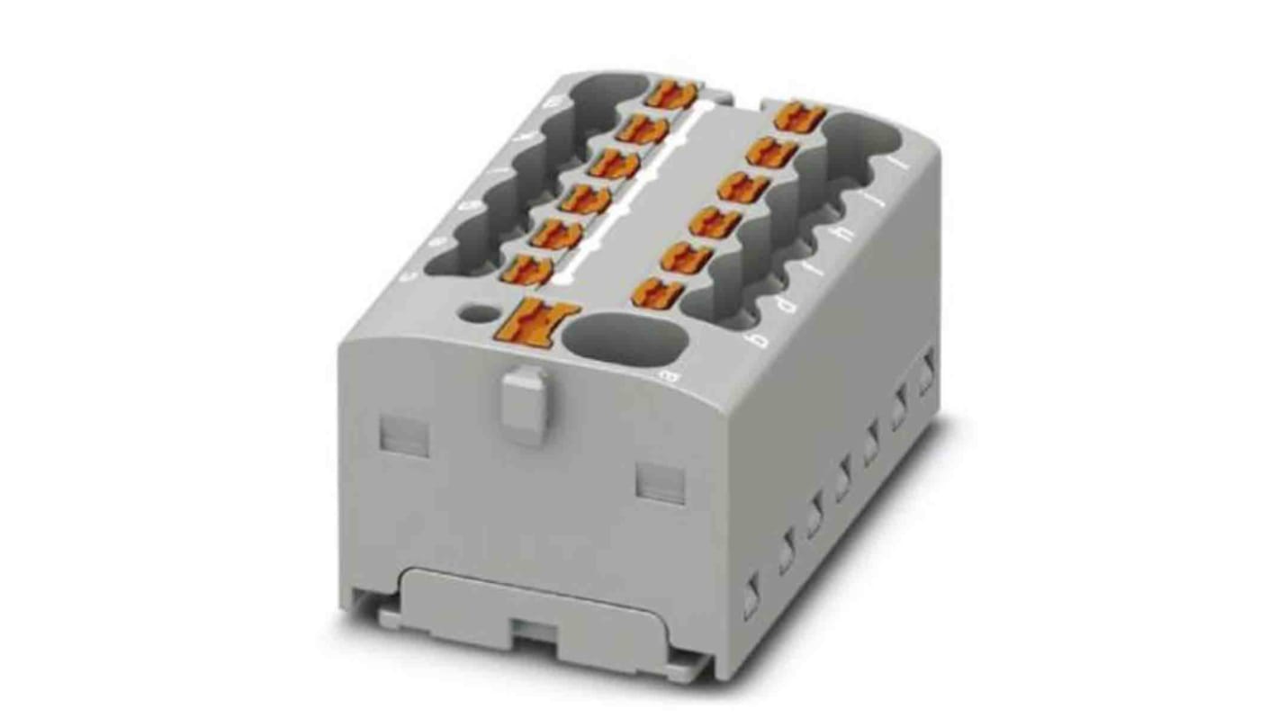 Phoenix Contact Distribution Block, 13 Way, 2.5mm², 17.5A, 450 V, Grey