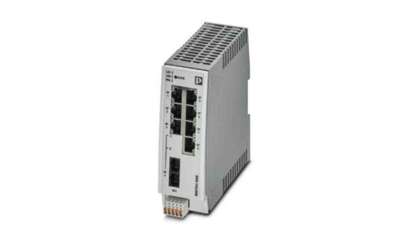 Conmutador Ethernet Phoenix Contact 2702329, 7 puertos RJ45, Montaje Carril DIN, 100Mbit/s