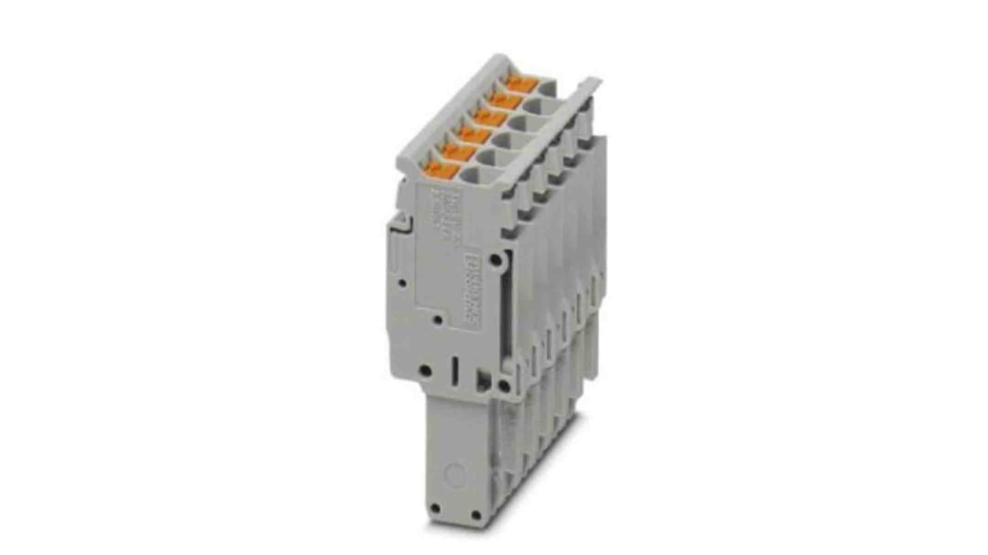 Phoenix Contact Pluggable Terminal Block, Plug, DIN Rail, Push In Termination