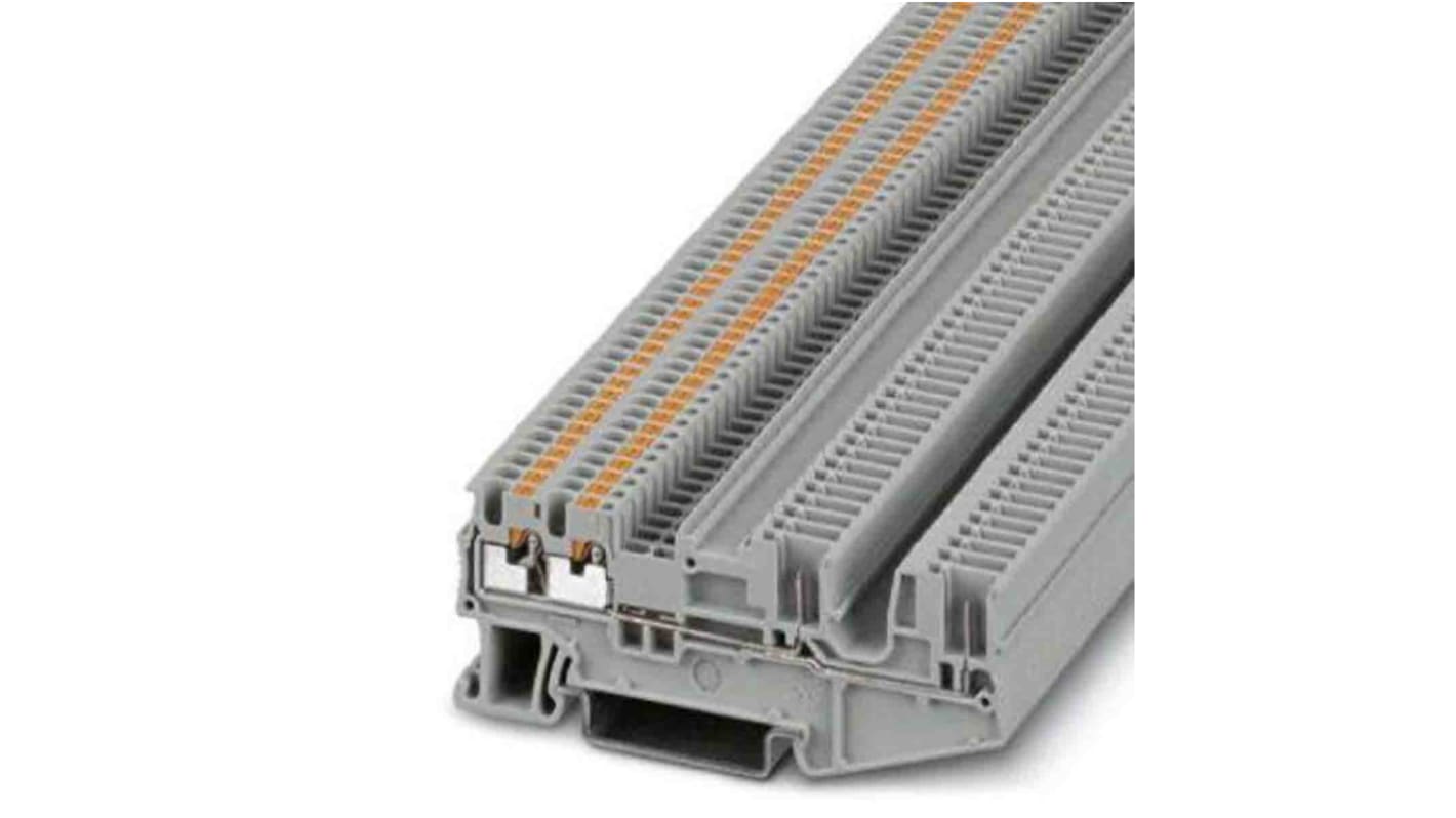 Phoenix Contact PT 1,5 Series Grey Feed Through Terminal Block, 0.14 → 1.5mm²