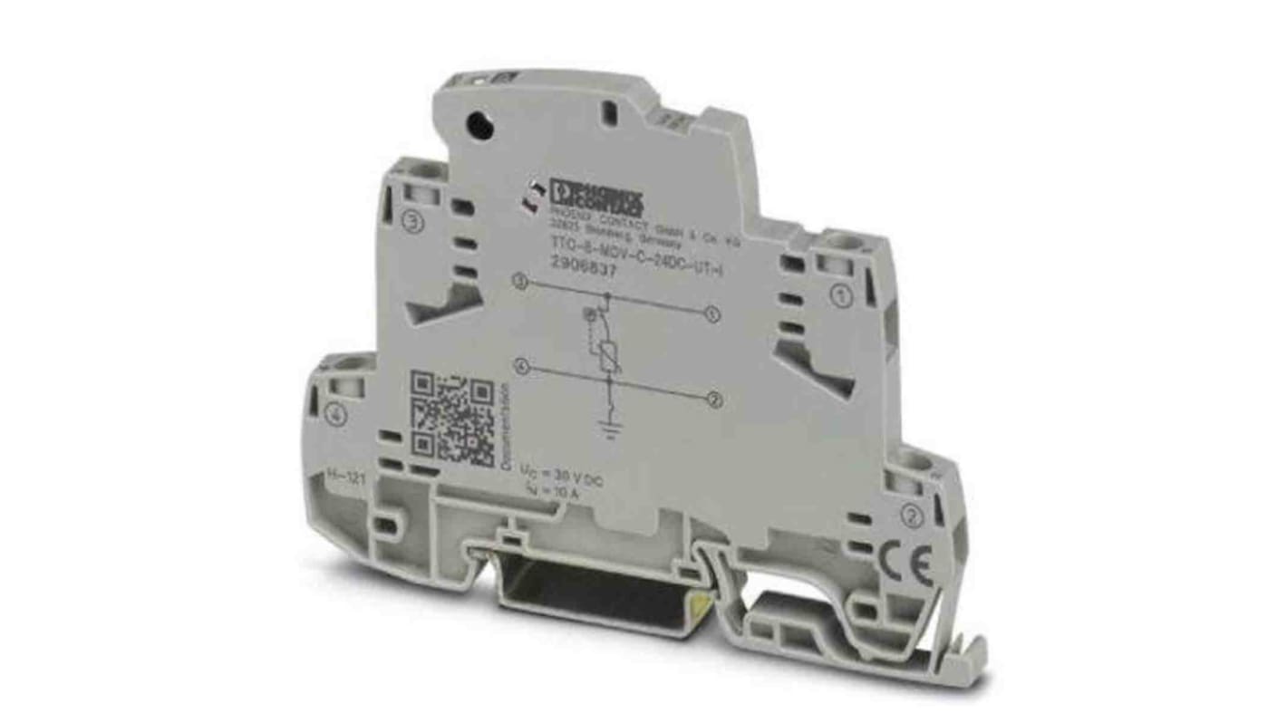 Parafoudre Phoenix Contact, montage Rail DIN Circuit de protection contre les surtensions