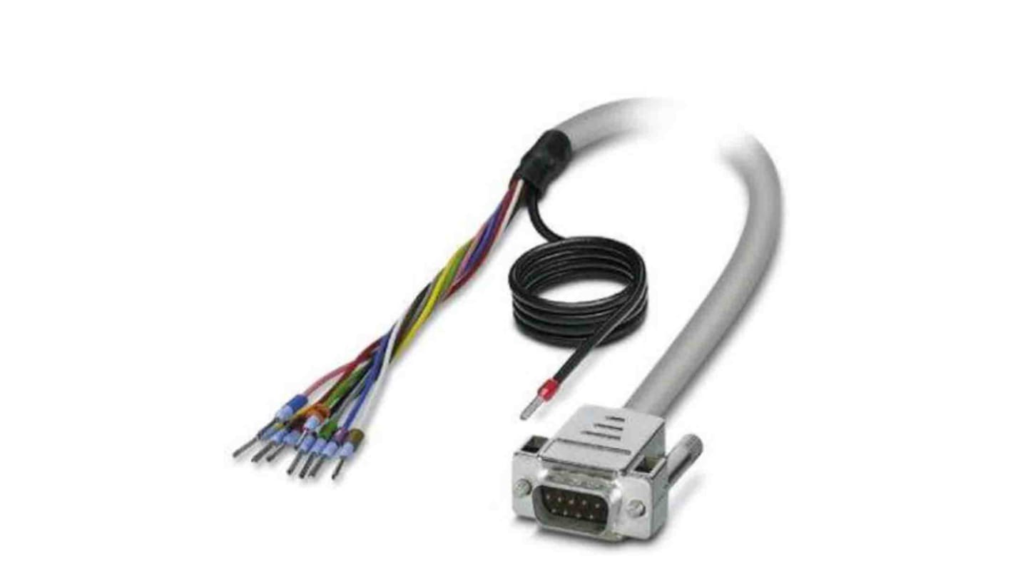 Phoenix Contact Male 9 Pin D-sub Unterminated Serial Cable, 4m