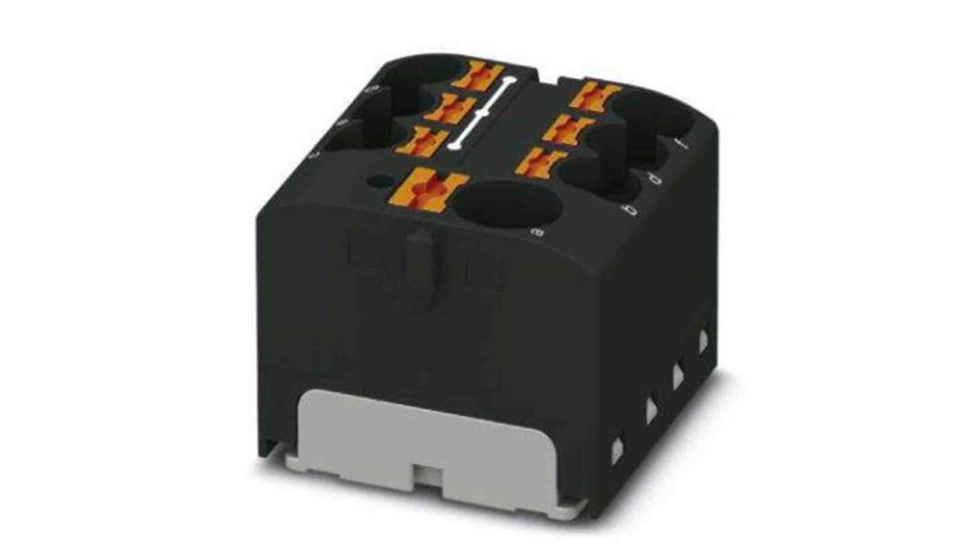 Phoenix Contact Distribution Block, 7 Way, 6mm², 32A, 450 V, Black