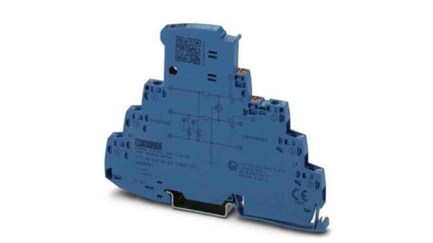 Parafoudre Phoenix Contact, 10kA, 2 phases, montage Rail DIN Circuits de signal isolés