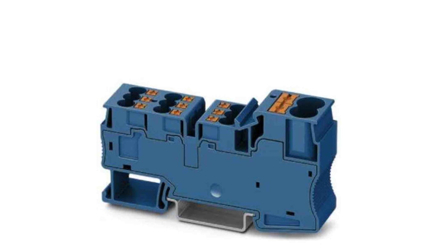 Phoenix Contact Distribution Block, 11 Way, 0.5 → 16mm², 57A, 1000 V, Blue