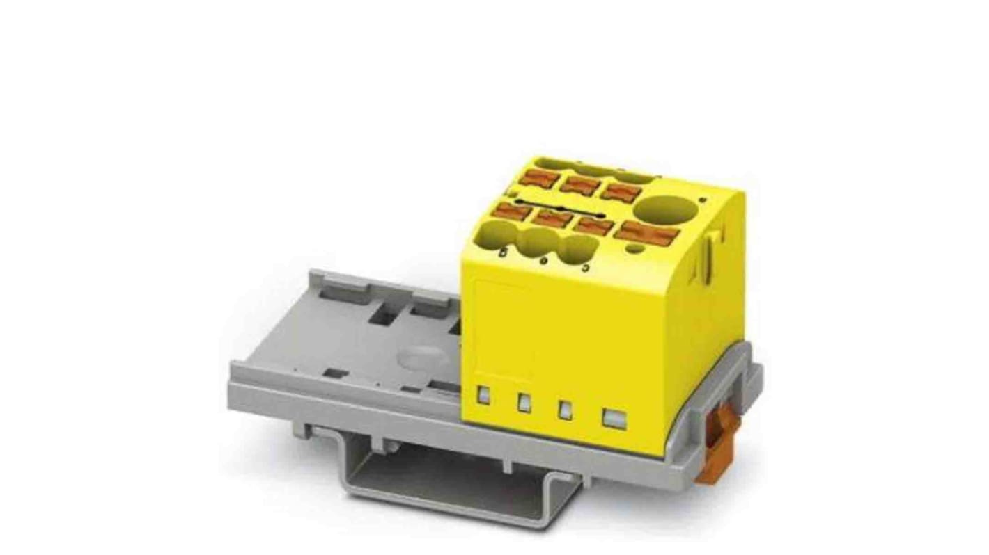 Phoenix Contact Distribution Block, 7 Way, 4mm², 24A, 690 V, Yellow