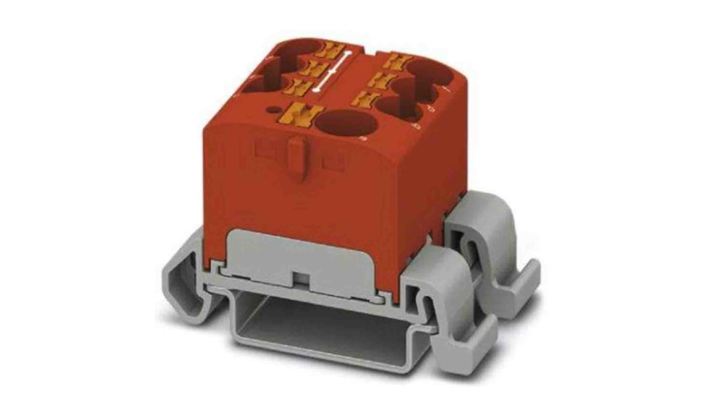 Bloque de distribución, 7 vías, 32A, 450 V