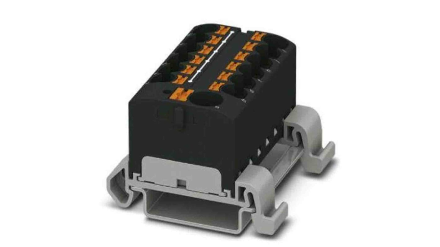 Phoenix Contact Distribution Block, 13 Way, 0.2 → 6mm², 32A, 800 V, Black