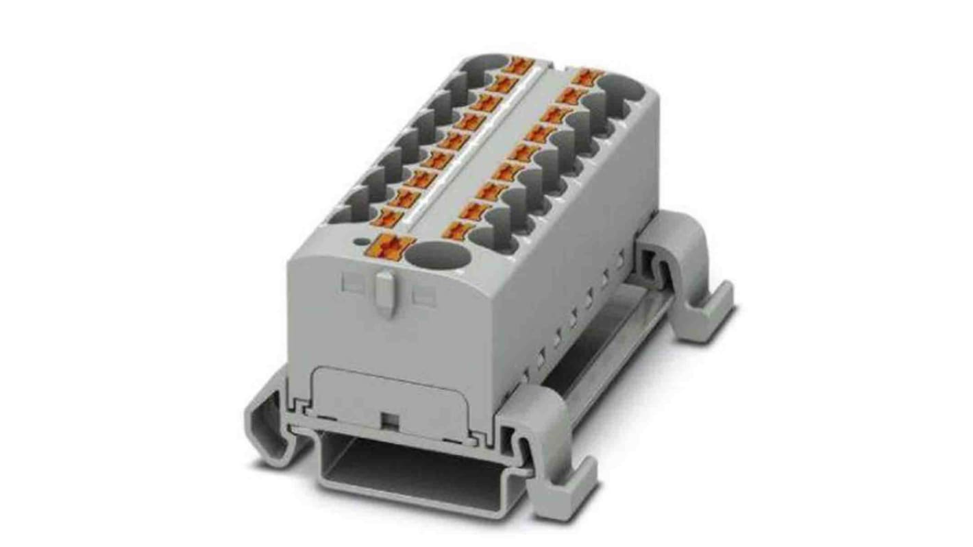 Phoenix Contact Distribution Block, 19 Way, 0.2 → 6mm², 32A, 800 V, Grey