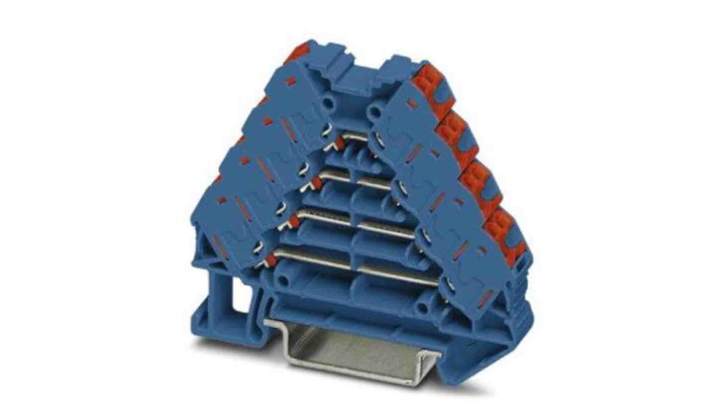 Phoenix Contact FTRV DIN-Schienen Anschlussklemmenblock Blau, 0.14 → 2.5mm², 250 V / 10A