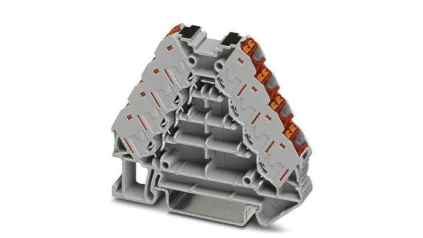 Phoenix Contact Distribution Block, 16 Way, 2.5mm², 17.5A, 250 V, Grey