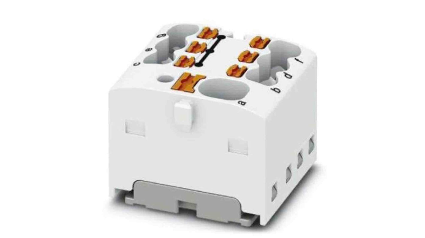 Phoenix Contact Distribution Block, 7 Way, 2.5mm², 17.5A, 450 V, White