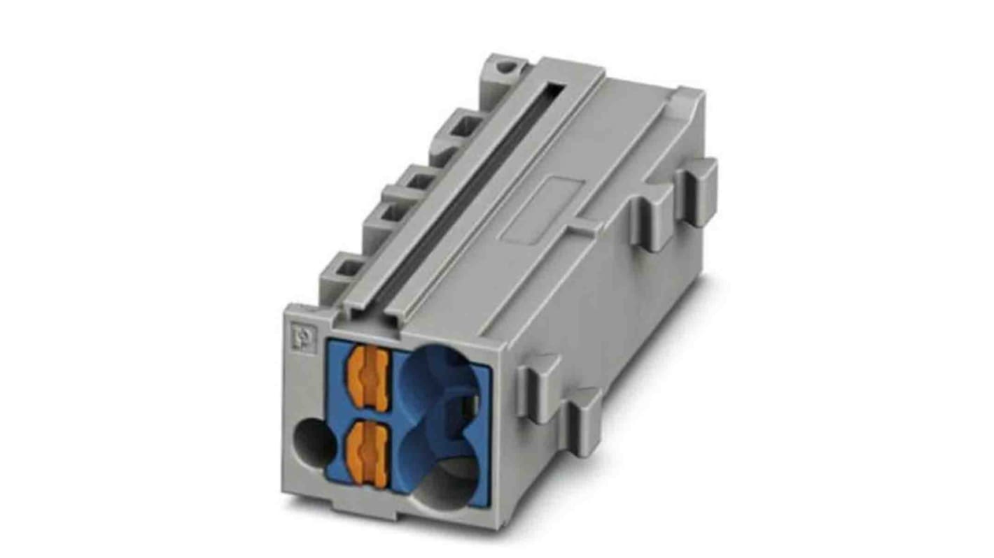Phoenix Contact PTMC Series PTMC 1,5-2 /BU Pluggable Terminal Block, 17.5A, 14 → 26 AWG Wire, Push In Termination