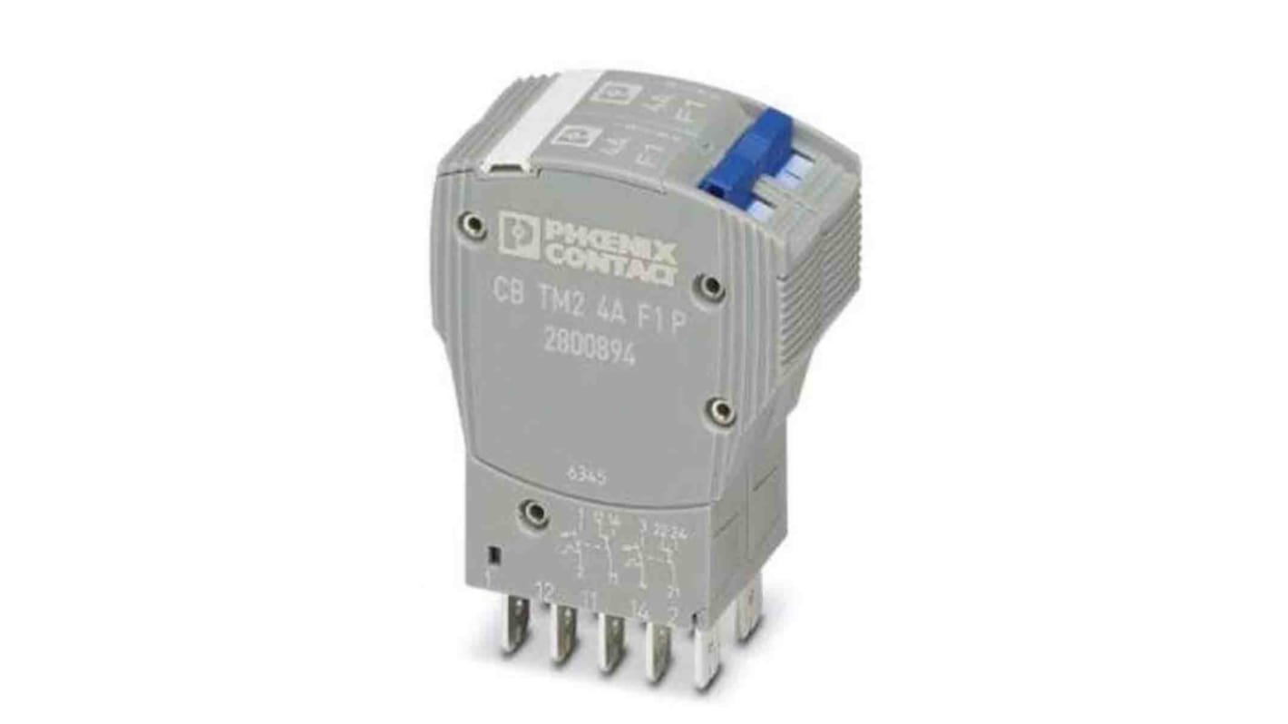 Phoenix Contact Trabtech Thermal Circuit Breaker - CB TM2 2 Pole 80V dc Voltage Rating, 4A Current Rating