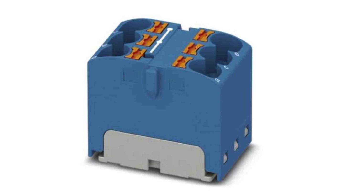 Phoenix Contact Einsteck Verteilerblock 6-polig , 10 AWG, 32A / 450 V, 6mm², Polyamid, IP20