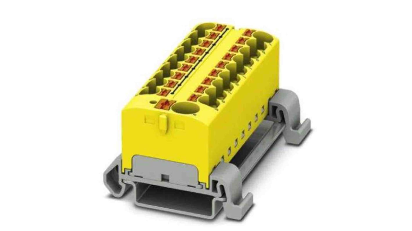 Phoenix Contact Einsteck Verteilerblock 19-polig , 24 bis 10 AWG, 32A / 800 V, 0.2 → 6mm², Polyamid, IP20