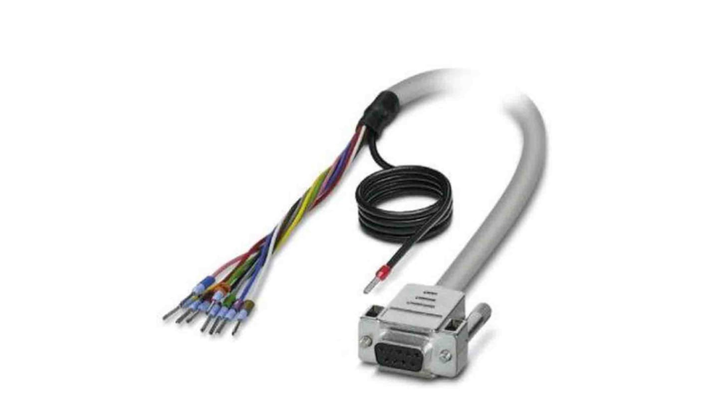 Phoenix Contact Female 9 Pin D-sub Unterminated Serial Cable, 0.5m