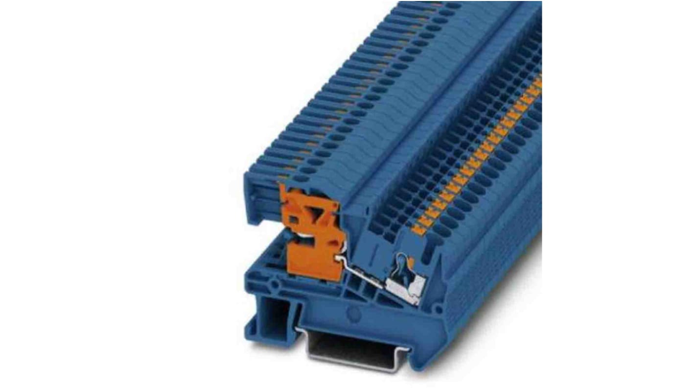 Phoenix Contact PTN Series Blue Disconnect Terminal Block, Push In Termination