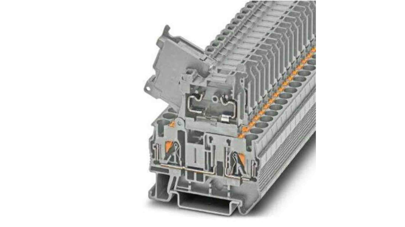 Phoenix Contact PT Series Grey Fused DIN Rail Terminal, Single-Level, Fused