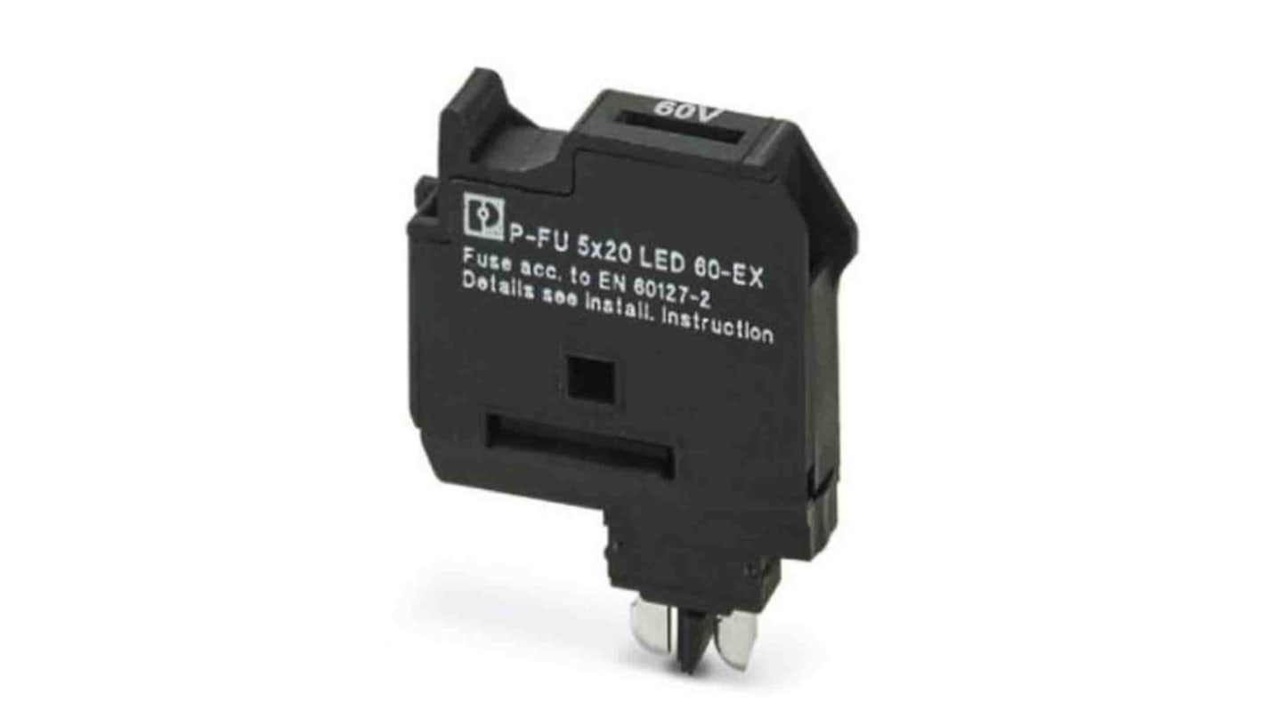 3036823 Phoenix Contact PFU Series Fuse Plug for Use with DIN Rail Terminal Blocks, IECEx RS