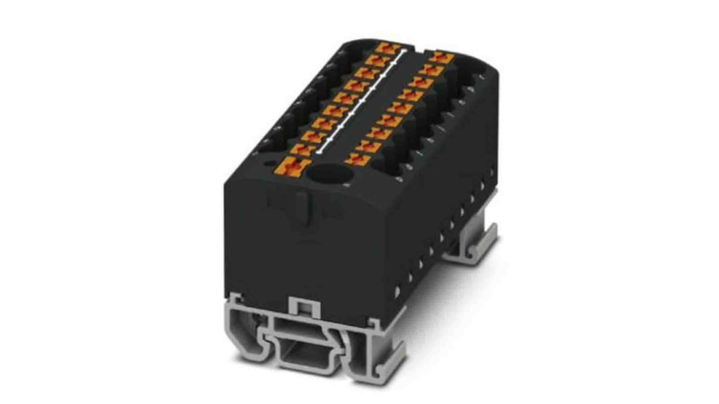 Phoenix Contact Distribution Block, 19 Way, 4mm², 24A, 690 V, Black