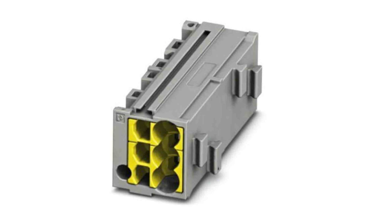 Phoenix Contact FTMC Series FTMC 1,5-3 /YE Pluggable Terminal Block, 17.5A, 14 → 26 AWG Wire, Push In Termination