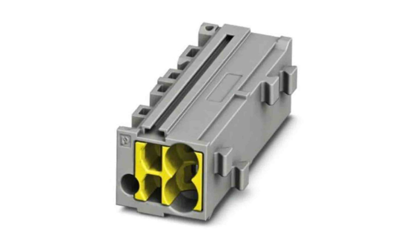 Phoenix Contact FTMC Series FTMC 1,5-2 /YE Pluggable Terminal Block, 17.5A, 14 → 26 AWG Wire, Push In Termination