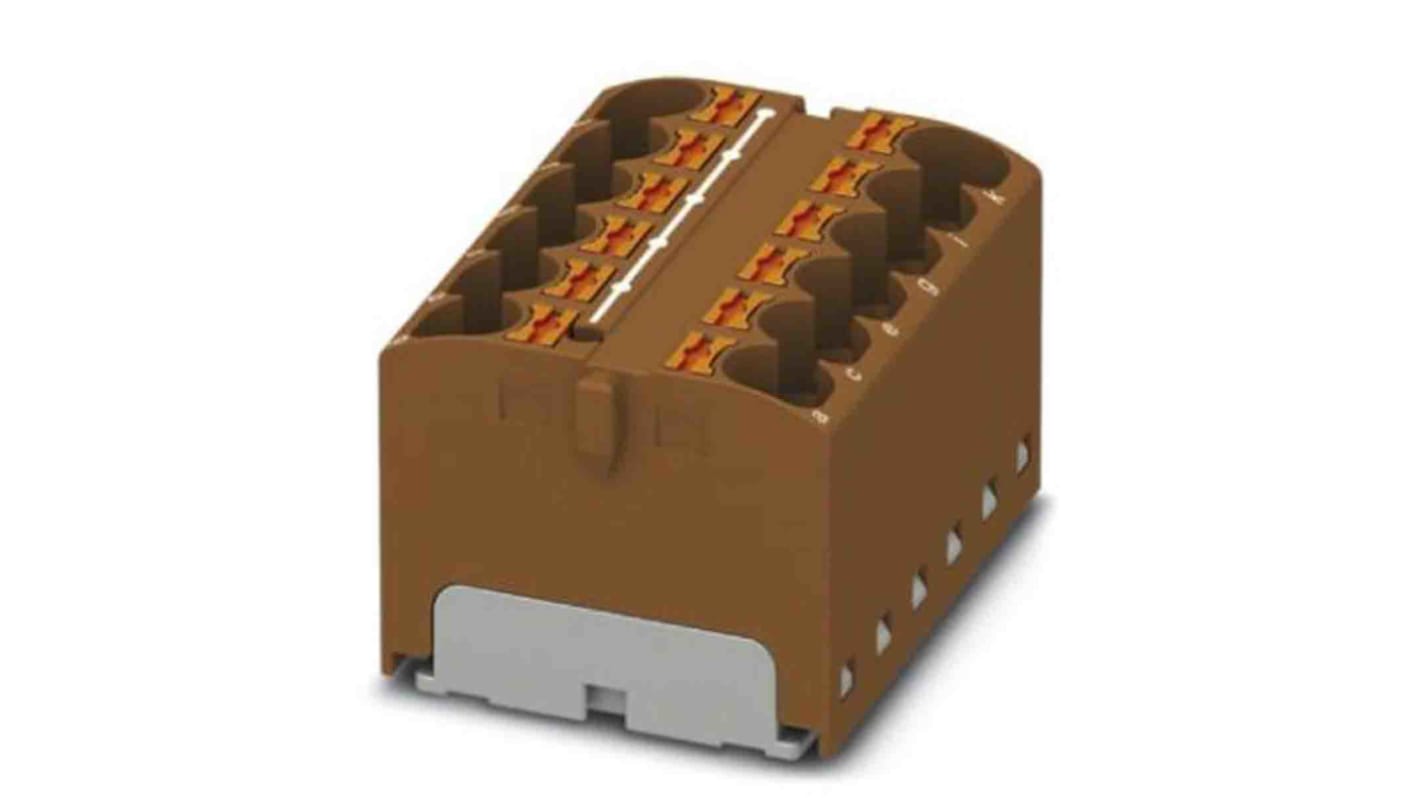 Phoenix Contact Einsteck Verteilerblock 12-polig , 24 bis 10 AWG, 32A / 450 V, 0.2 → 6mm², Polyamid, IP20