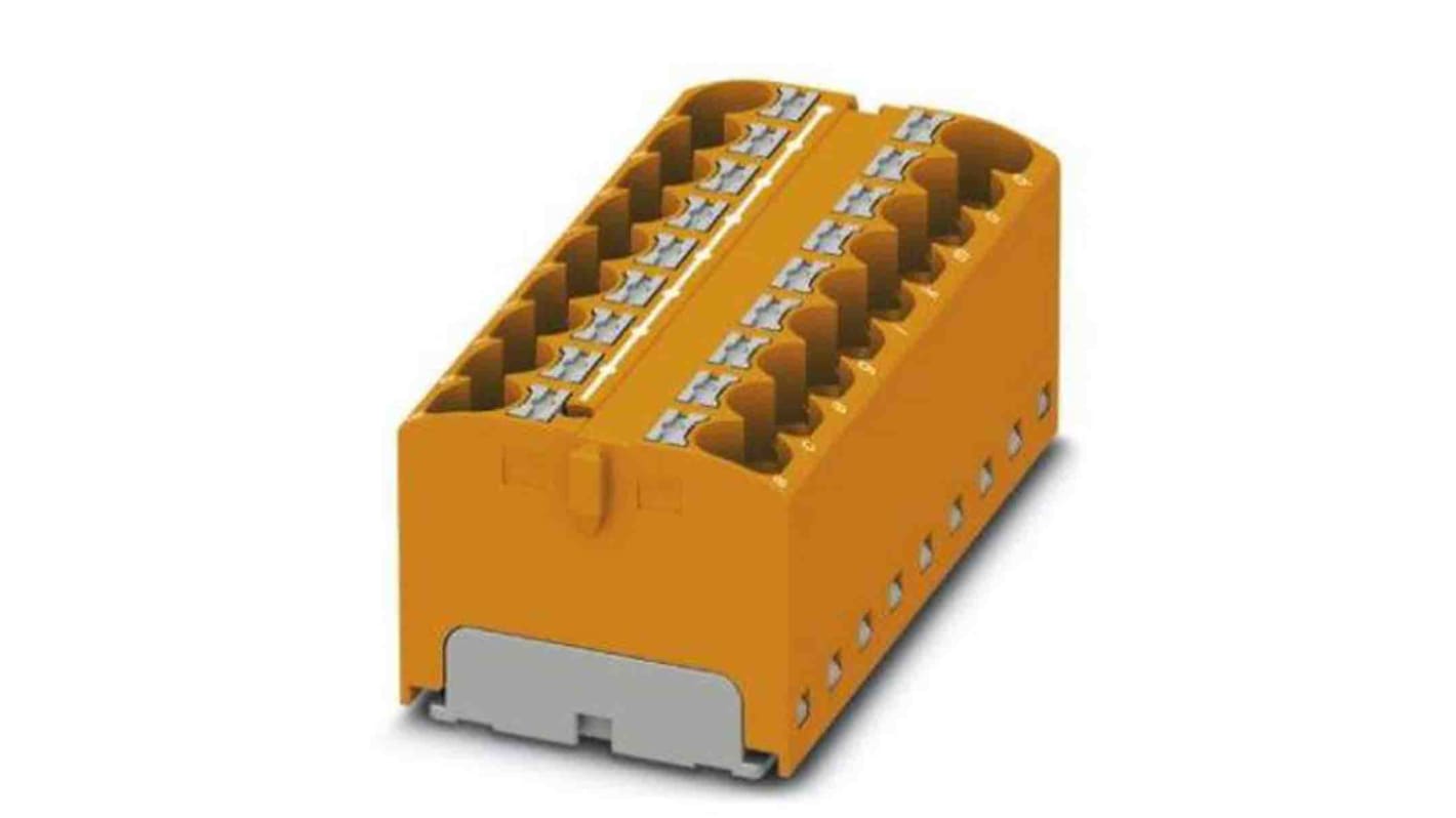 Phoenix Contact Distribution Block, 18 Way, 6mm², 32A, 450 V, Orange